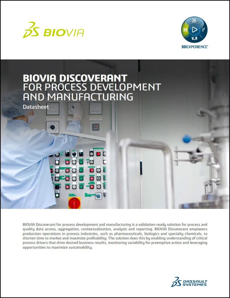 BIOVIA Discoverant Datasheet > Dassault Systemes
