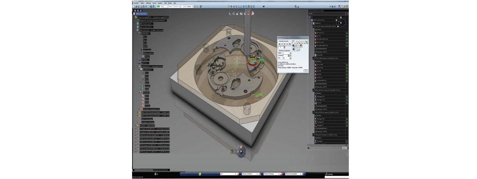 CNC machining of the Barrel Bridge Caliber 39 > Dassault Systèmes