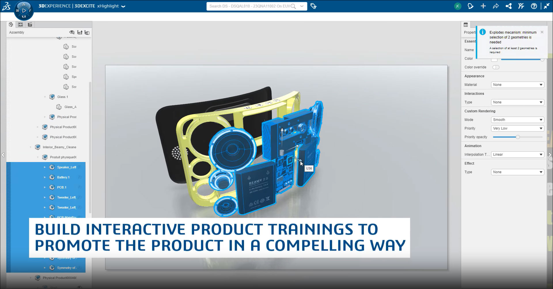 interactive product training modules > Dassault Systèmes