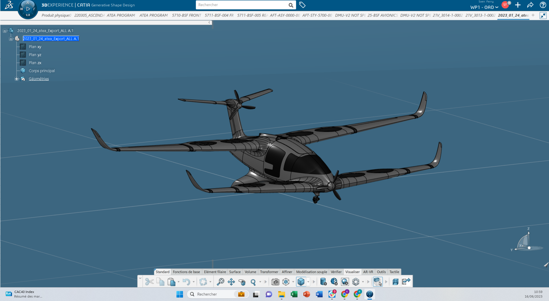 Ascendance Flight Technologies Atea hybrid eVTOL CATIA design > Dassault Systemes