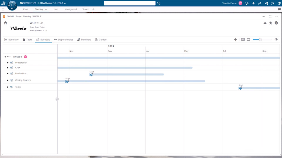 Edu Student Success story Valentin wheel-e Illustration project planning > Dassault Systèmes