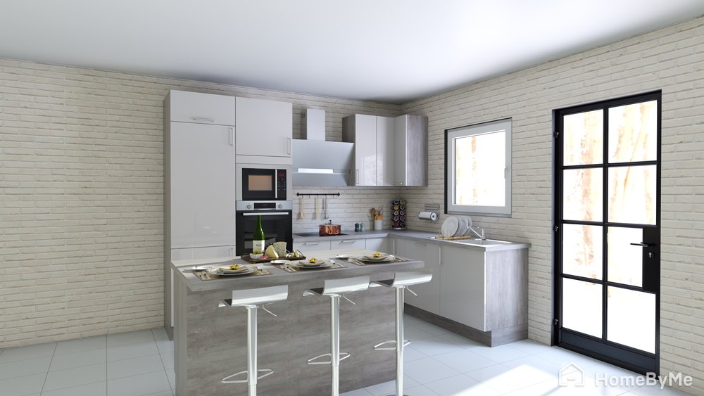 Kitchen render with Pino > HomeByMe Enterprise > Dassault Systèmes