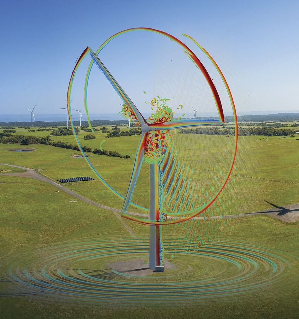 Aeroacoustic analysis using SIMULIA PowerFLOW of a wind turbine