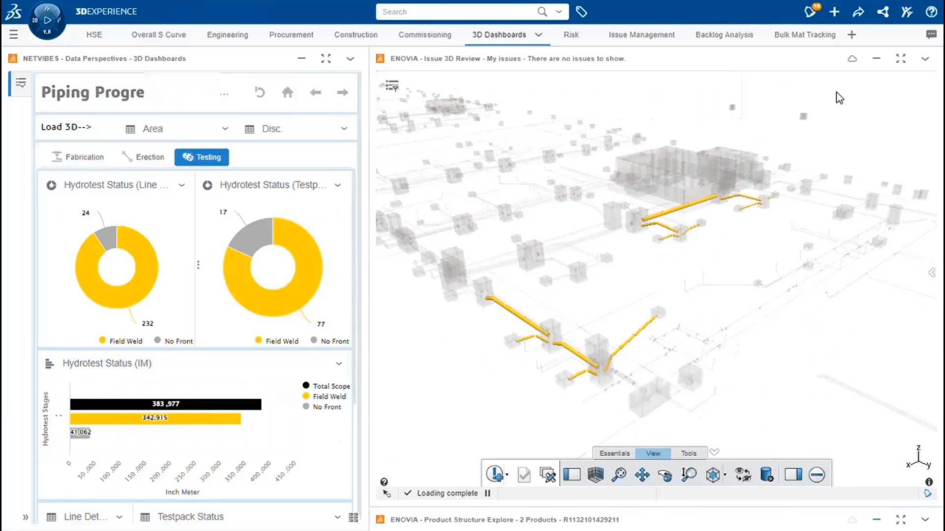 LTEH platform hydrotest > Dassault Systèmes