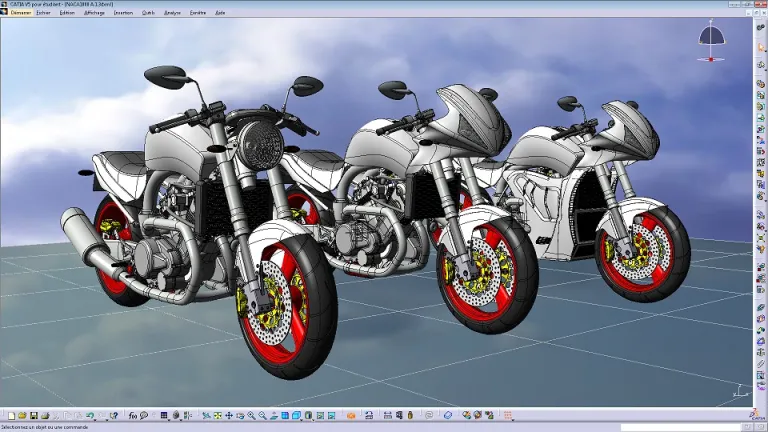 EDU CATIA V5 – Grafik eines Motorrads > Dassault Systèmes