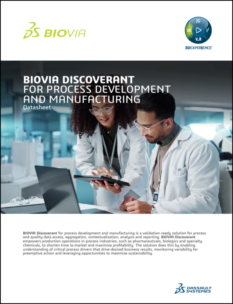 BIOVIA Discoverant > Dassault Systemes