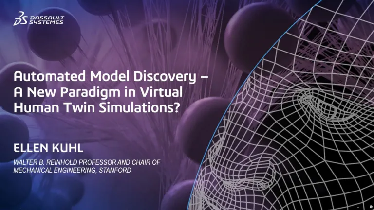 Autmoated Model Discovery Virutal twin by Ellen Kuhl - SIMULIA > Dassault Systèmes 