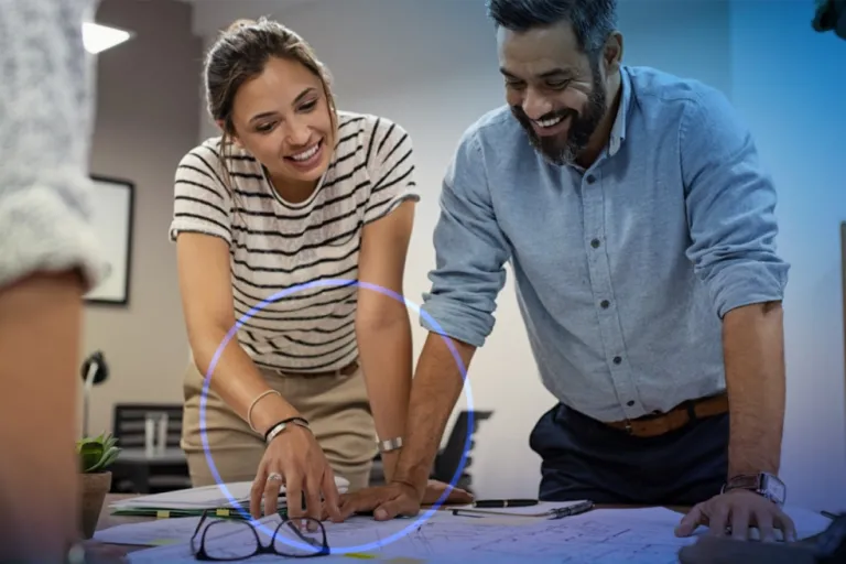 peoples working on a map