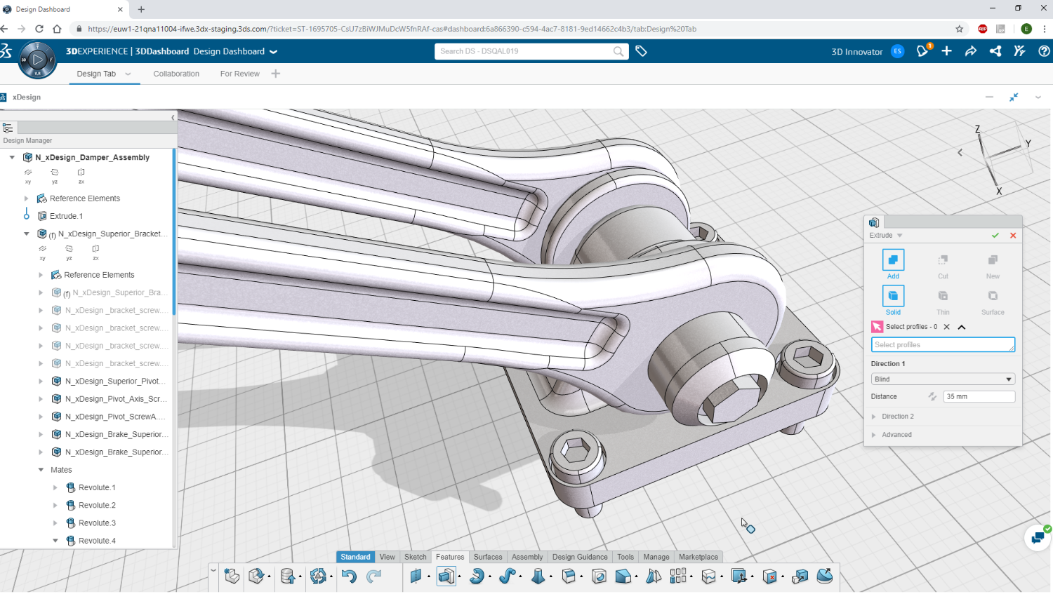 Feature modeling. Catia 3dexperience. XDESIGN. XDESIGN 2.0 Test.1.