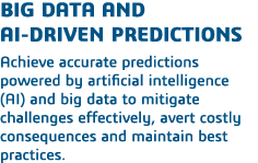 Big Data and     AI-Driven Predictions  Achieve accurate predictions powered by artificial intelligence (AI) and big    